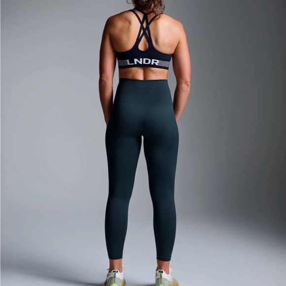 LNDR Leggings Womens M/L Teal High-Rise Compression Seamless Activewear - Picture 2 of 6